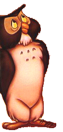 hier steht eine Eule